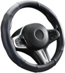 Autolife DW-5056BL Valódi bőr kormányvédő szellőző lyukacsos Kék betétes mintával (01976)