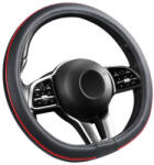 Autolife Bőrhatású Kormányvédő 38cm / Piros betétes "D" típusú 00832 (00832)