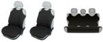 Autolife 01709 Trikó üléshuzat szett - Vékony anyag - Fekete Előre-hátra (01709)