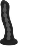 Mokko Toys Dildo Bendable Smooth cu Ventuza, Silicon Lichid, Negru, 18 cm, Mokko Toys