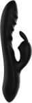Mokko Toys Vibrator Lucky Rabbit, 10 Moduri Vibratii, Silicon Lichid, USB, Negru, 20.4 cm, Mokko Toys Vibrator