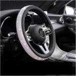 Autolife 00856 Kormányvédő FEKETE 38cm strasszkristályokkal 203-10BK (00856) - akcio-shop