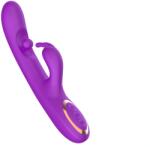 Passion Labs Vibrator Swinging Rabbit, 7 Moduri Vibratii, 10 Moduri Stimulare Punctul G, Silicon, USB, Mov, 24 cm, Passion Labs Vibrator