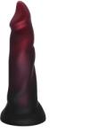 Passion Labs Dildo Fantasy No. 59 cu Ventuza, Silicon Lichid, Rosu Bordeaux, 22 cm, Passion Labs