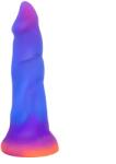Passion Labs Dildo Fantasy No. 58 cu Ventuza, Silicon Lichid, Rosu Bordeaux, 22 cm, Passion Labs