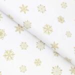 Goldea teflon szövet terítőknek - arany hópelyhek 160 cm