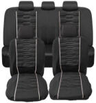 A-life Univerzális üléshuzat szett - Légzsákos - fekete színű, fehér csíkokkal 9 részes (107688)