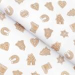 Goldea karácsonyi teflon szövet terítőknek - mézeskalácsok 160 cm