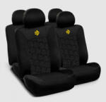 Momo Ülésvédő Huzat Szett Fekete-Anyagában Nyomott/Sárga Logó (SC050BK)