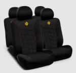 MOMO Ülésvédő Huzat Sz. Fekete-Anyagnyomott-Piros Varr. /Sárga Logó (SC050BR)