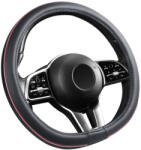 Autolife Bőrhatású Kormányvédő 38cm / Pink betétes Kormányvédő "D" típusú 00863 (00863)