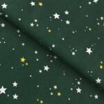 Goldea karácsonyi teflon szövet terítőknek - csillagok zöld alapon 160 cm