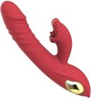 Passion Labs Vibrator Thrusting Rabbit, 10 Moduri Vibratii, 5 Moduri Impingere, 5 Moduri Muscare, Silicon, USB Magnetic, Rosu, 24.6 cm, Passion Labs Vibrator