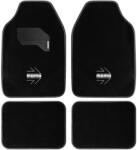 MOMO Autószőnyeg Szett Univerzális Fekete/Fehér Logó (Szövet) (CM015BW)