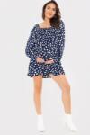 In The Style Sötétkék Mini Print Ruha (34) (256431)
