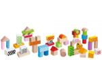 Eichhorn Jucarie Eichhorn Cuburi in galetusa Wooden Blocks 50 piese (S100002226) - ookee