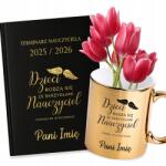 FunnyCase Tanári naptár Fekete Gold 25/26 Tervező Hölgy *név* Bögre Arany (PLANER PANI *IMIĘ*)