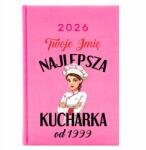 FunnyCase Naptár A5 2026 Rózsaszín Személyre szabott A Legjobb Szakácsnő *Dátum* (Kalendarz Najlepsza Kucharka Różowy)