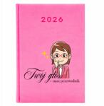 FunnyCase Naptár A5 2026 Rózsaszín Pedagógusnap Tervező A Te Hangod-Útmutatónk (Kalendarz Różowy Twój Głos-Nasz Przewodnik)