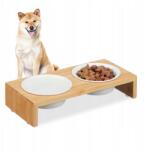 Relaxdays Két darabos kerámia tál szett Relaxdays fehér, barna (10046337)