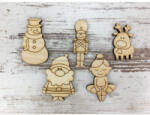  Natúr fa - Karácsonyi figurák 5cm 5db/csomag - papelito