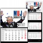  Háromrészes Naptár 2026 Irodai Falióra Mémek Politika Kaczynski Minták (KALENDARZ TRÓJDZIELNY MEMY POLITYKA KACZYŃSKI)