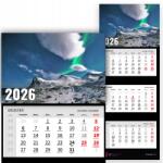  Háromrészes Fali Naptár 2026 Irodai Év Természet Tél Északi fény (Kalendarz Naścienny 26 Zorza Mix Wz)