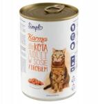 Carrefour Simply Adult macskaeledel baromfi szószban 415 g