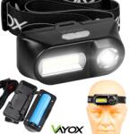 Vayox Akkumulátoros Led Fejlámpa 18650 Usb-c Könnyű Fejlámpa 380lm Vayox (Latarka czołowa akumulatorowa 18650 2 światła)