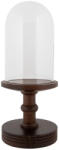Clayre & Eef Platou decorativ sticla lemn maro Ø 17x40 cm (6GL5060CH) Tava