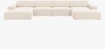 Micadoni Coltar modular Jodie 364x162 cm panoramic "U" tapiterie catifea (MH124)
