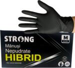 Strong Manusi negre nitril + vinil, Strong, Hybrid, nepudrate