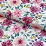  Pamutvászon Flower Sonja mauve digital print