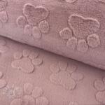  Fleece Paw prints powder pink