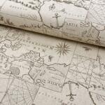  Dekorációs anyag Linenlook Map mediterranean sea