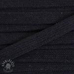  Pamut zsinór lapos 15 mm black