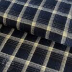  Scottish Check YARN DYED BRUSHED navy