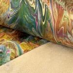  Műszőrme Peacock green digital print