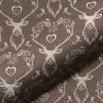  Dekorációs anyag jacquard DOUBLE FACE Landhaus Deer Heart taupe