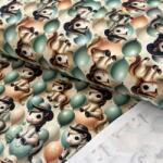  Szabadidő anyag Happy horse design B digital print