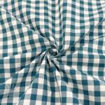  Pamutvászon Check petrol
