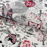  Dekorációs anyag jacquard Akita blanc