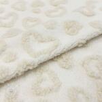  Kabát anyag TEDDY Hearts off white