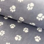  Wellness Fleece Dog paw light grey