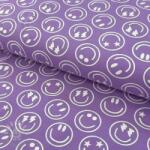  Jersey Happy faces lavender digital print