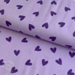  Pamutvászon FLANNEL Hearts lavender