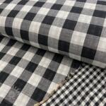  Dupla géz/muszlin Double sided CHECKS MINI black