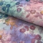  Pamutvászon TIE DYE EMBROIDERY Poppy design C