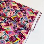  Viszkóz RAYON POPLIN Colorful Patterns design D digital print