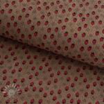  Kordbársony STRETCH Little strawberries taupe